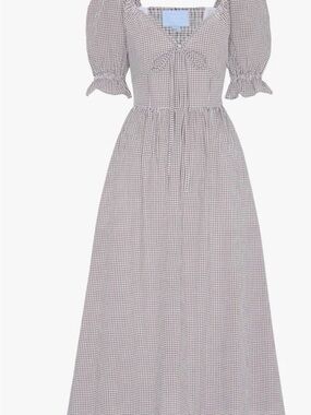 Hill House Ophelia Dress in Chocolate Gingham